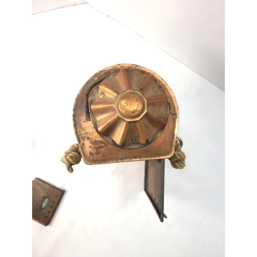 Vintage TOPLICHT Copper & Brass Masthead Ship Lantern |‎ Nautical Fresnel Lens